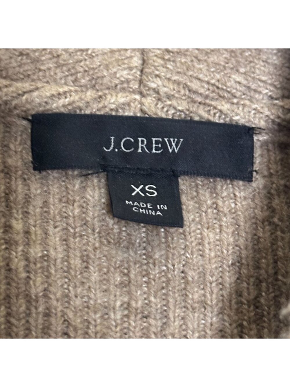 J.Crew Merino Coat Cardigan Women XS Outerwear Brown Warm Cocoon Knit Wool Blend - Picture 6 of 10